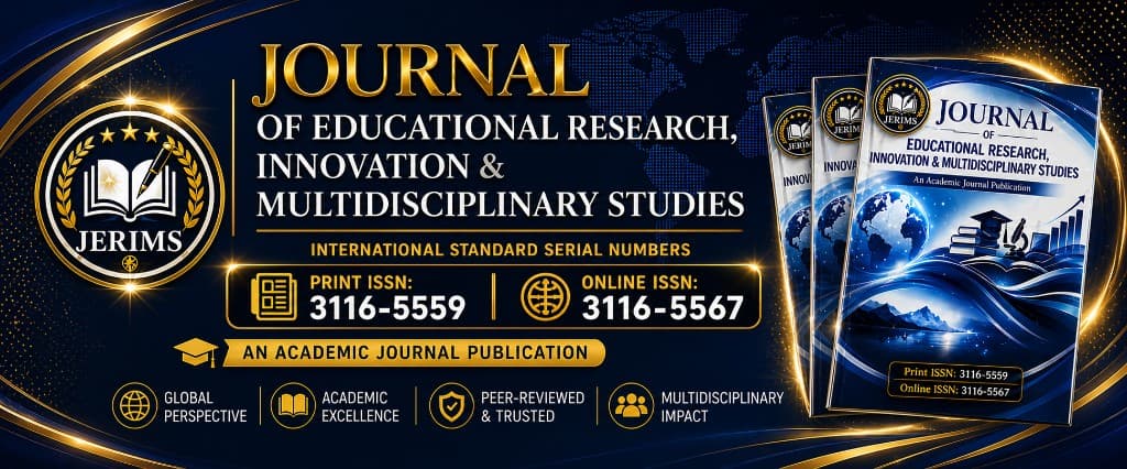 Journal of Educational Research, Innovation & Multidisciplinary Studies — JERIMS academic journal banner.